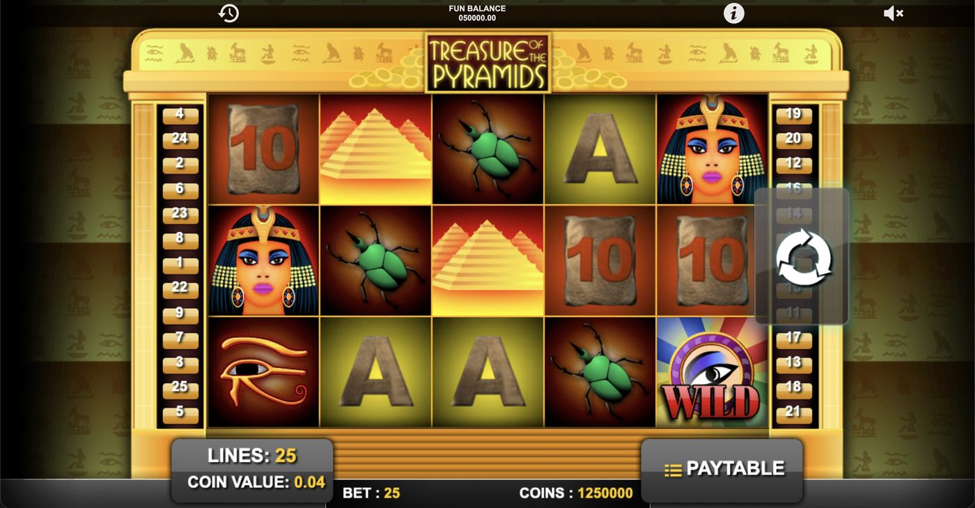 Treasure of the Pyramids: image of main menu
