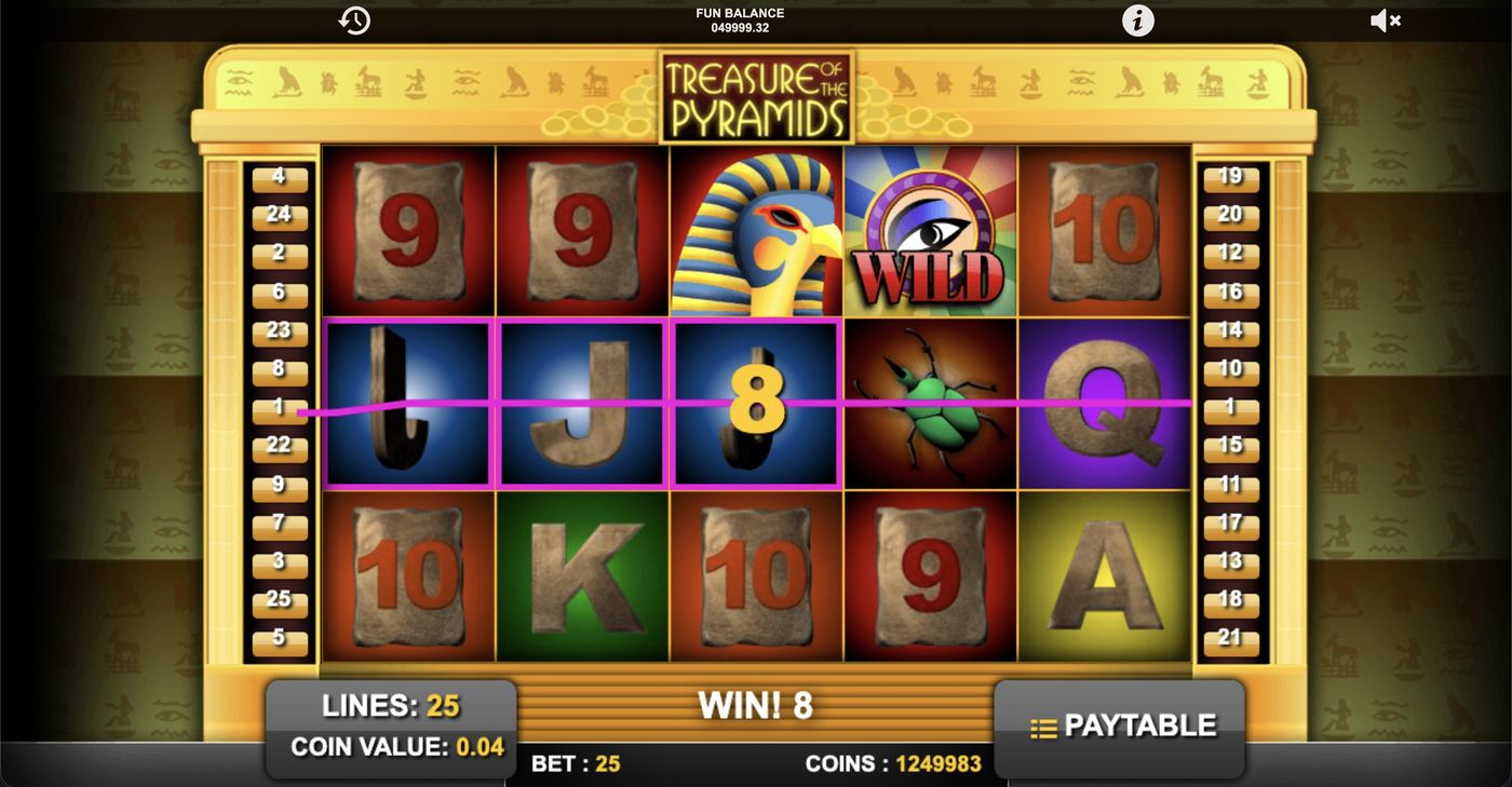 Treasure of the Pyramids: image of winning