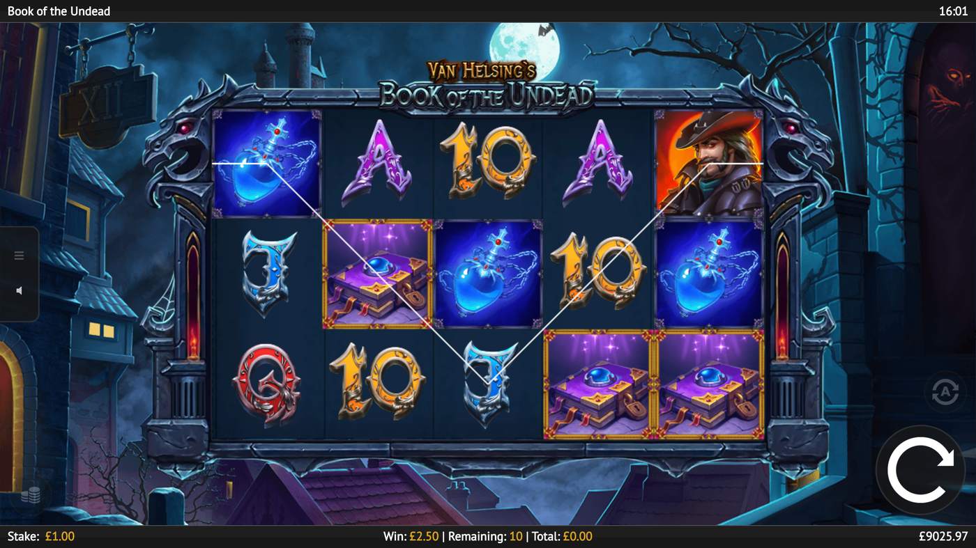 Van Helsing's Book Of The Undead: image of main menu