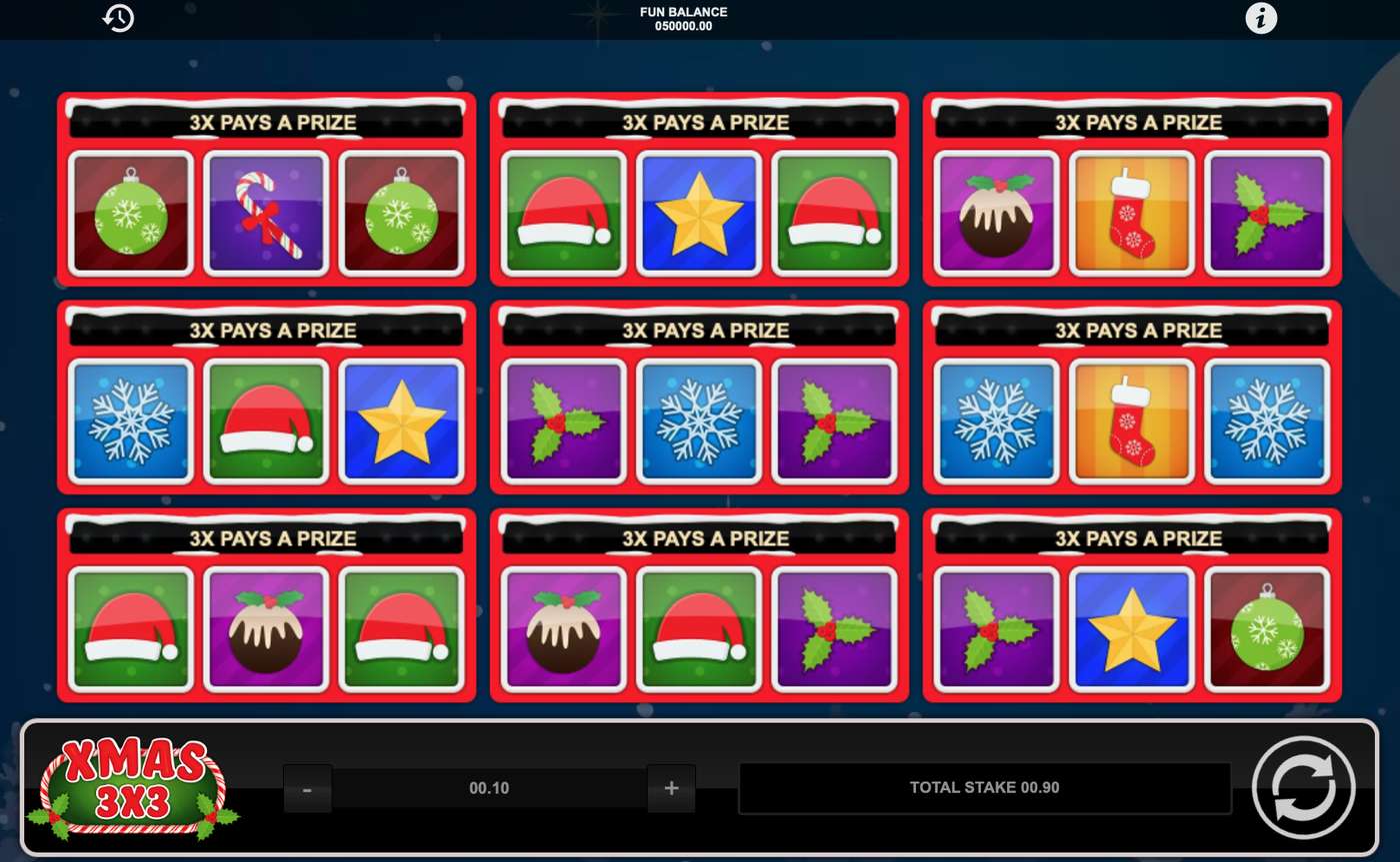 Xmas 3x3: image of main menu