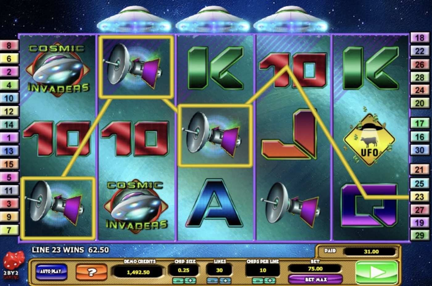 Cosmic Invaders: image of winning