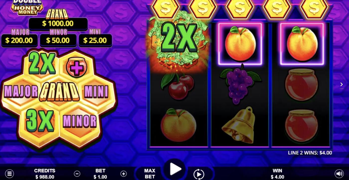 Double Honey Money: image of winning