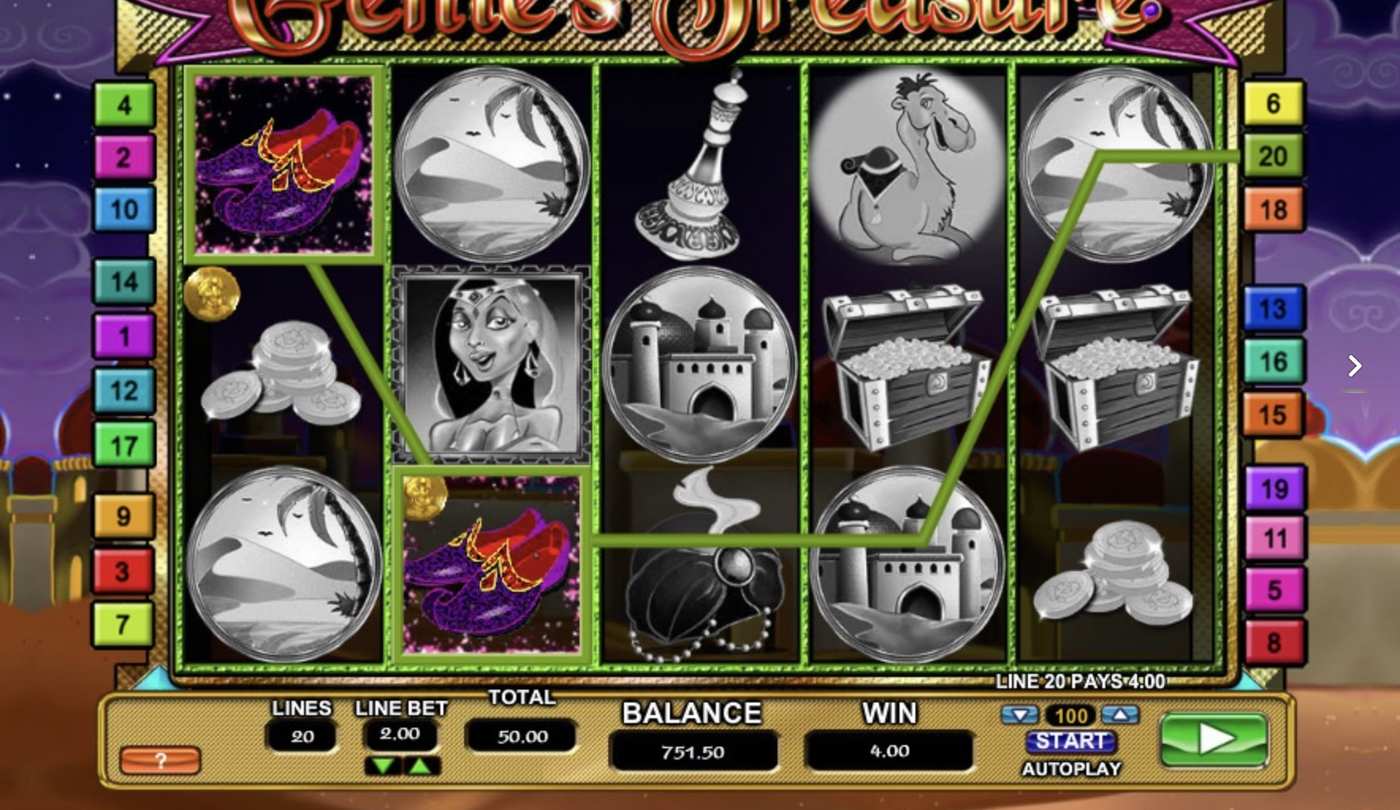 Genie's Treasure: image of winning
