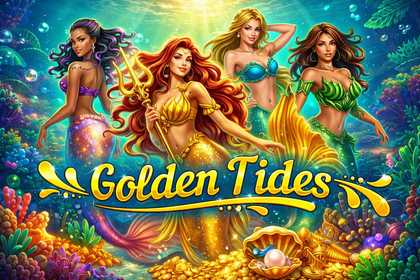 Golden Tides Online Slot Logo