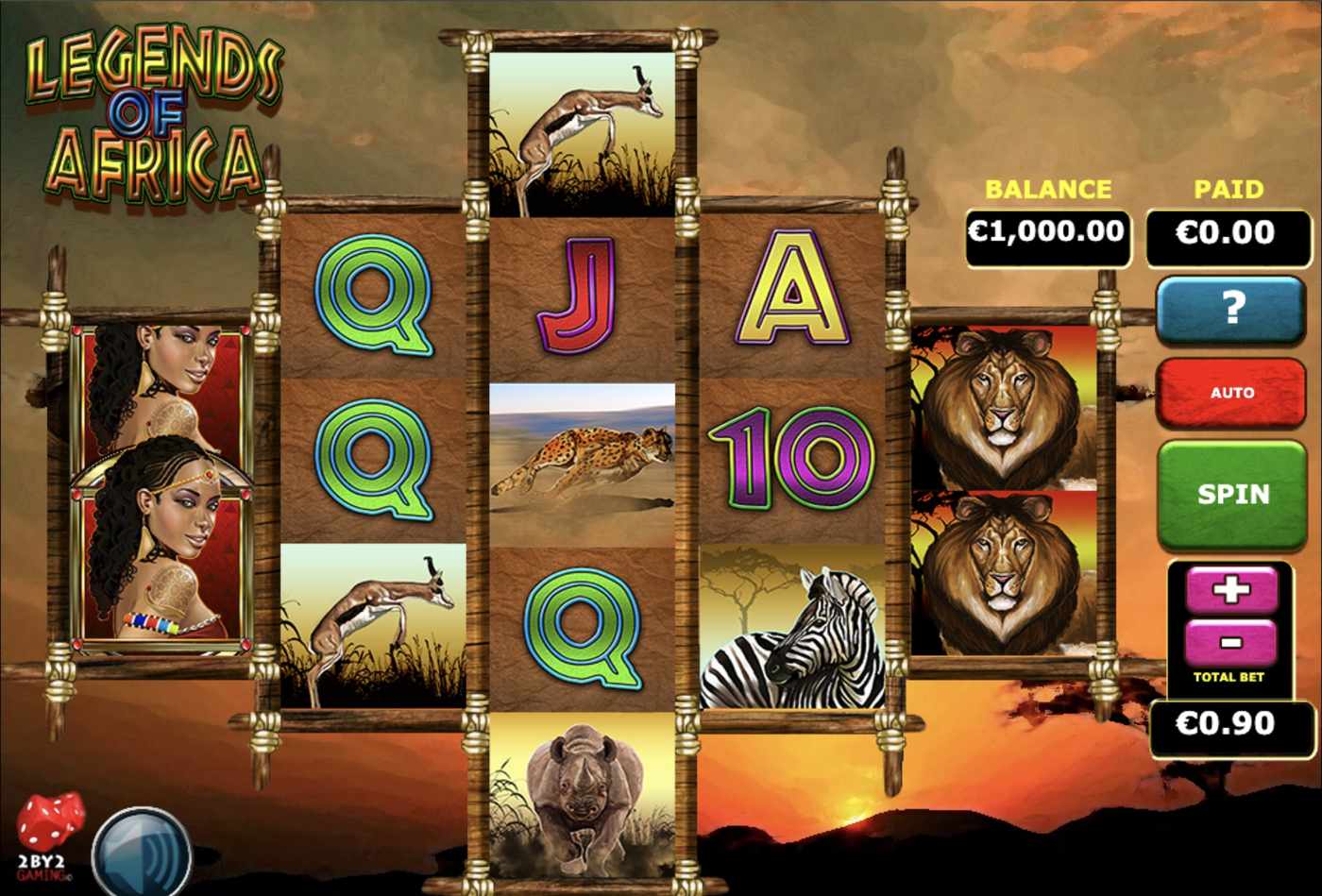 Legends of Africa: image of main menu