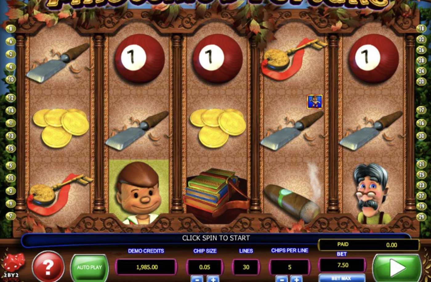 Pinocchio's Fortune: image of main menu