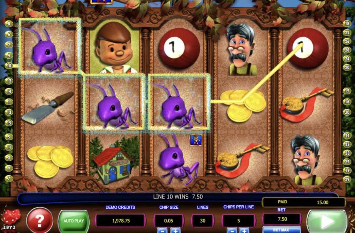 Pinocchio's Fortune: image of winning