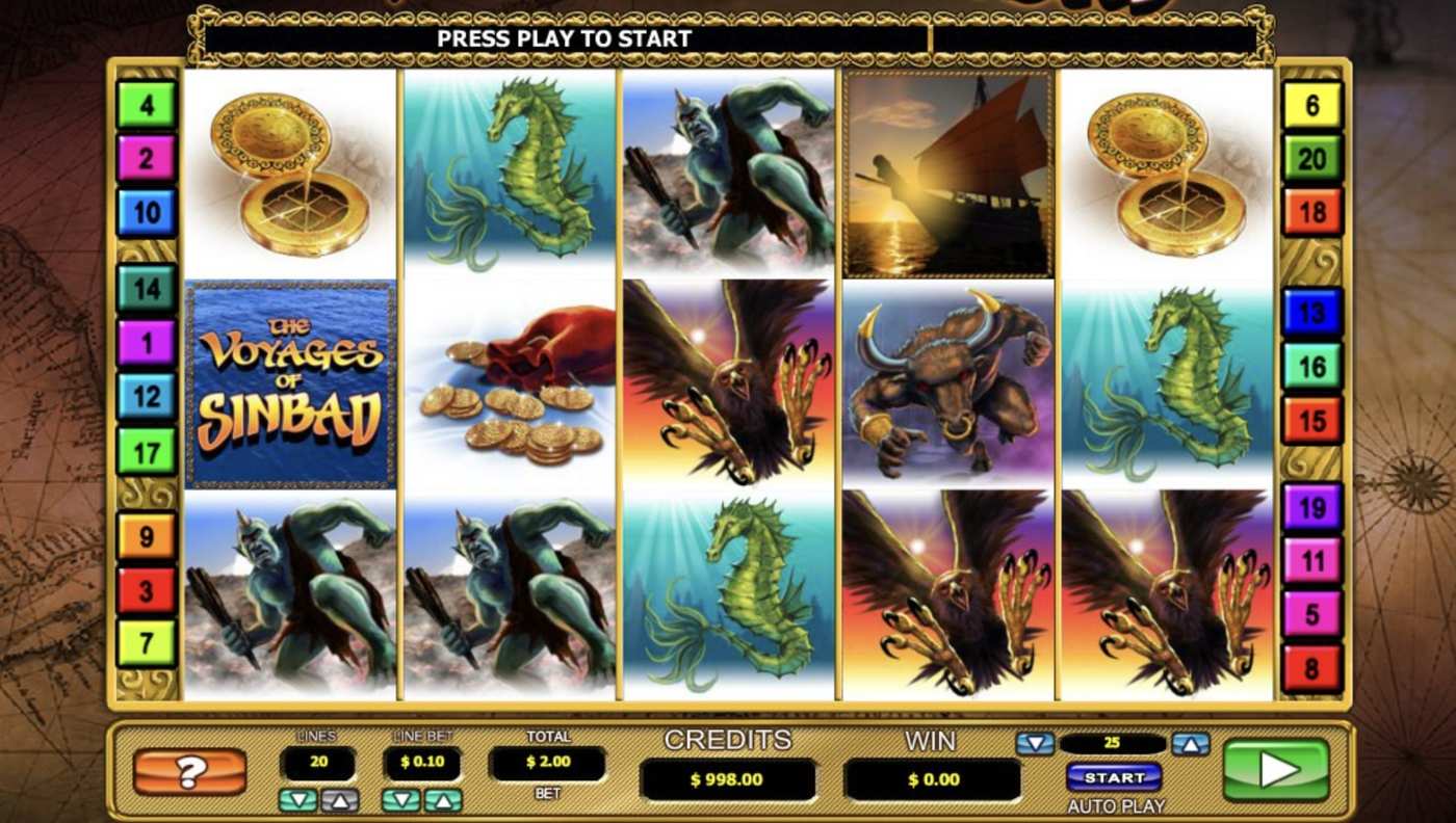 The Voyages of Sinbad: image of main menu