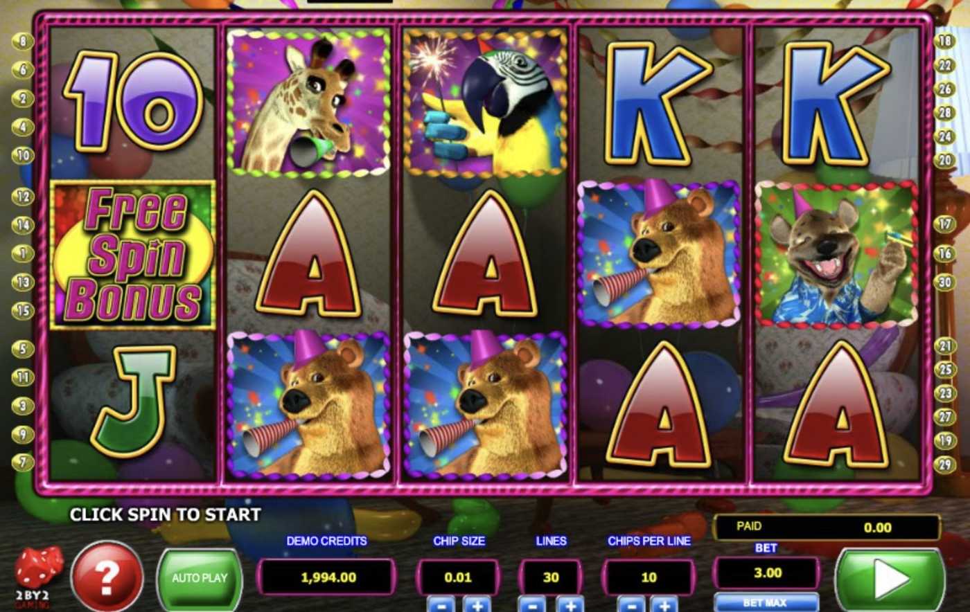 Wild Birthday Blast: image of main menu