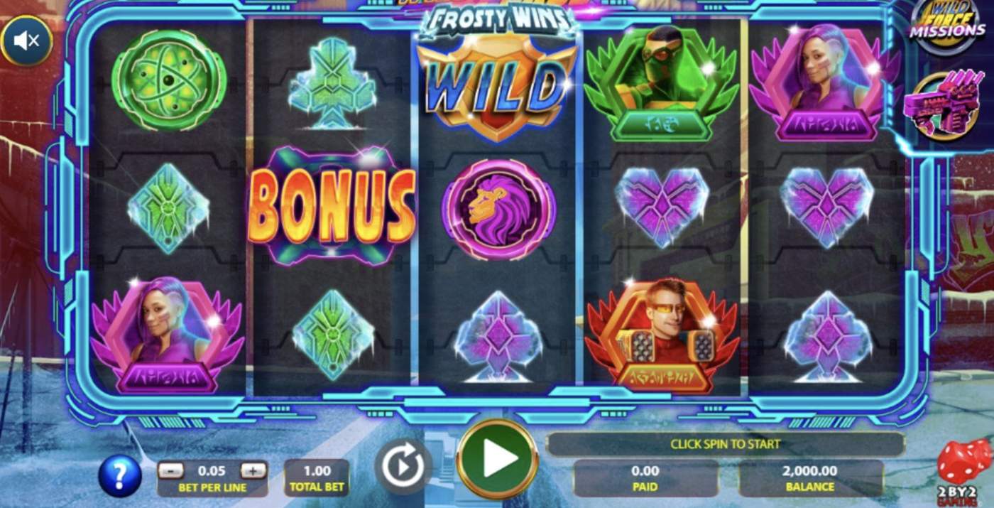 Wild Force Frosty Wins: image of main menu