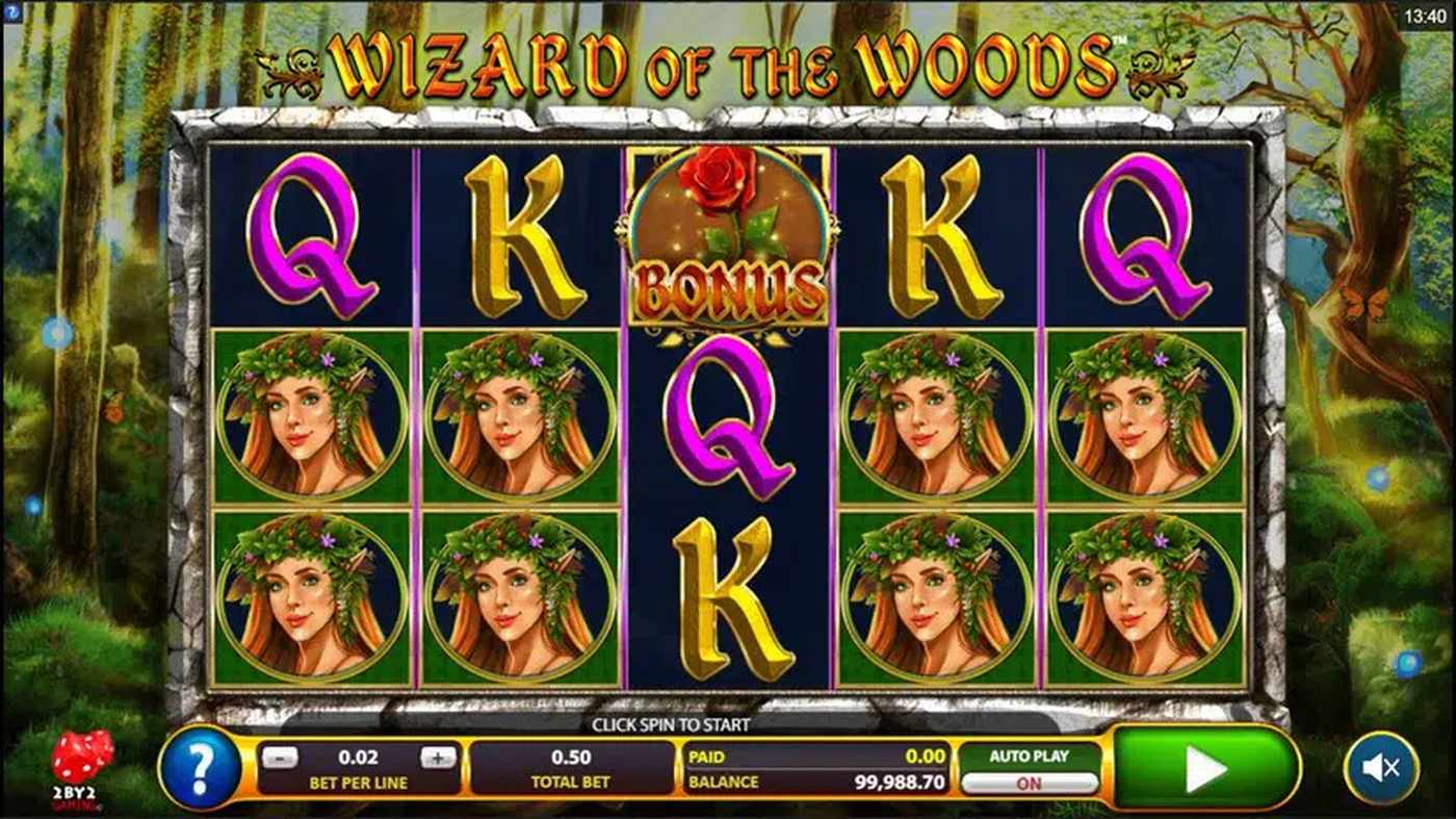 Wizard of the Woods: image of main menu