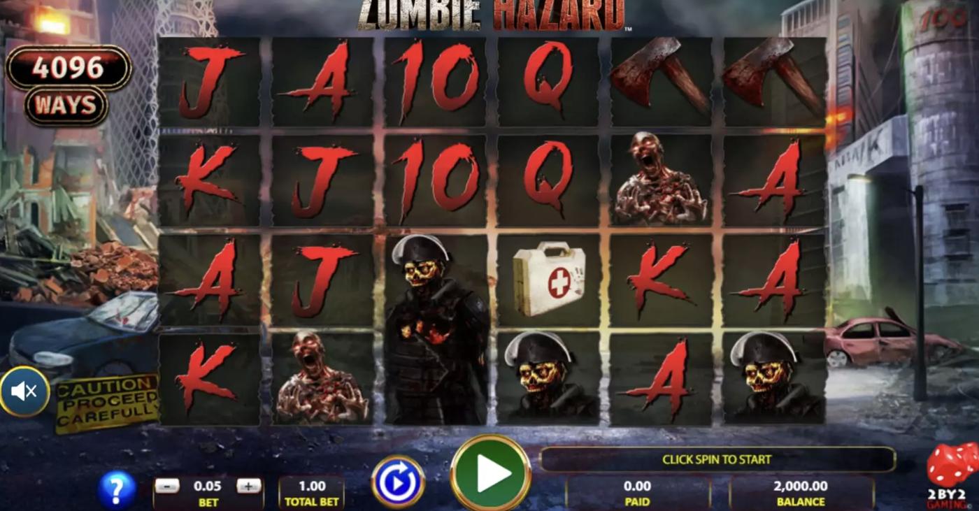 Zombie Hazard: image of main menu