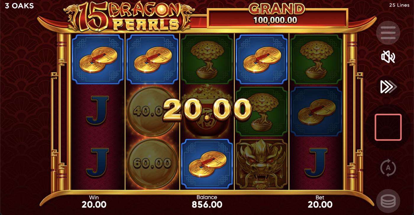 15 Dragon Pearls: Hold and Win: image of winning