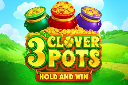 3 Clover Pots Online Slot Logo