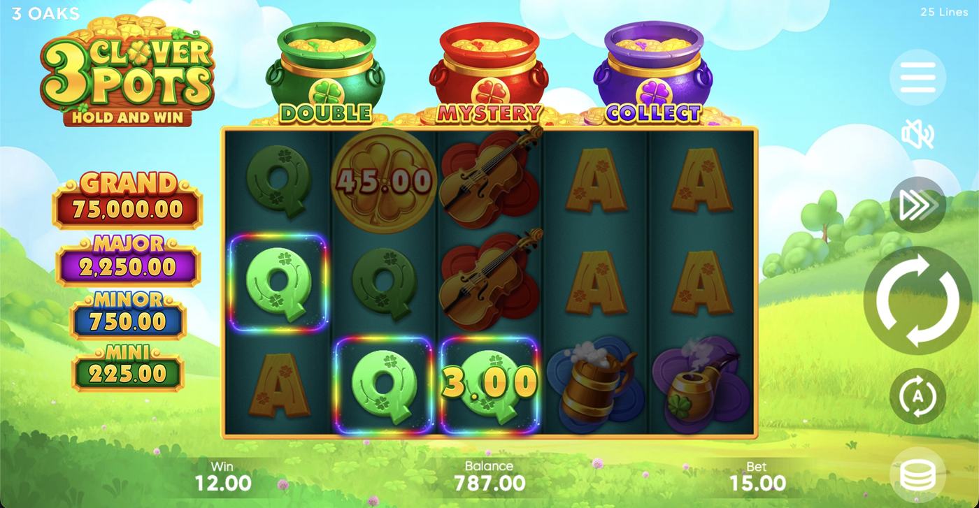 3 Clover Pots: image of winning