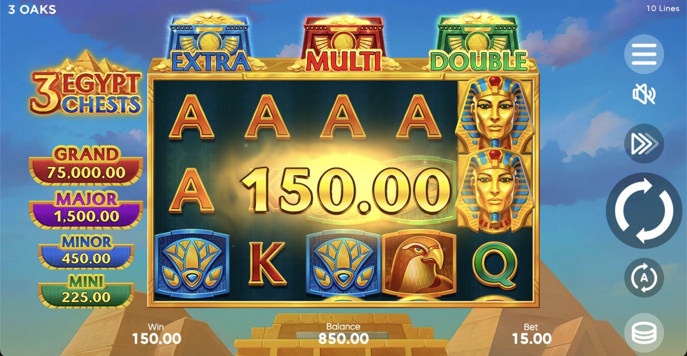 3 Egypt Chests: image of winning