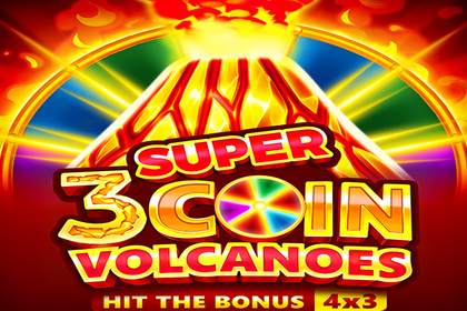 3 Super Coin Volcanoes Online Slot Logo