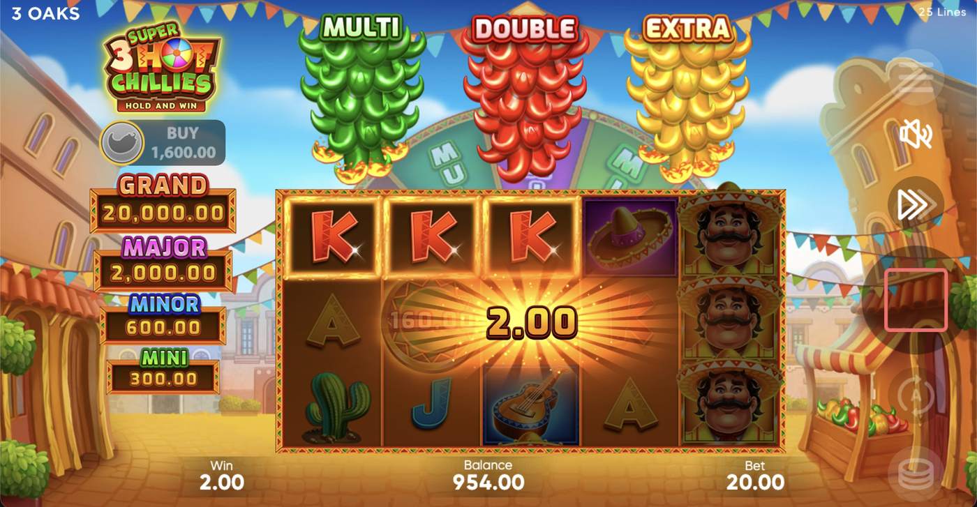 3 Super Hot Chillies: Hold and Win: image of winning