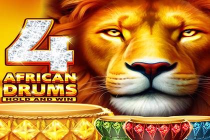 4 African Drums Online Slot Logo