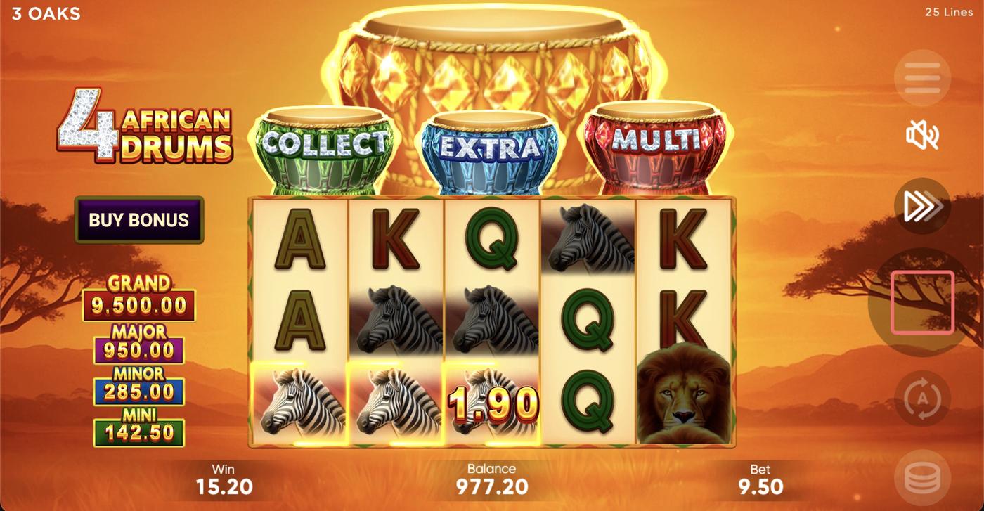 4 African Drums: image of winning