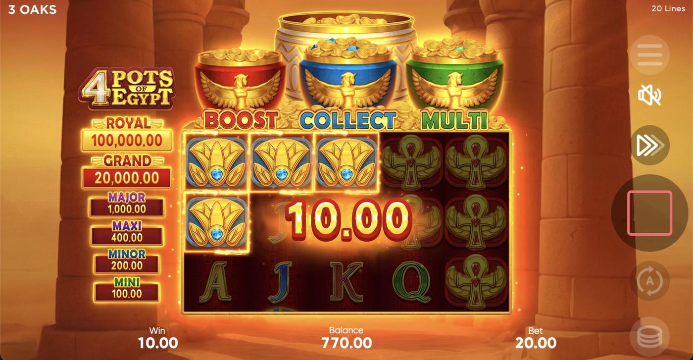 4 Pots of Egypt: image of winning