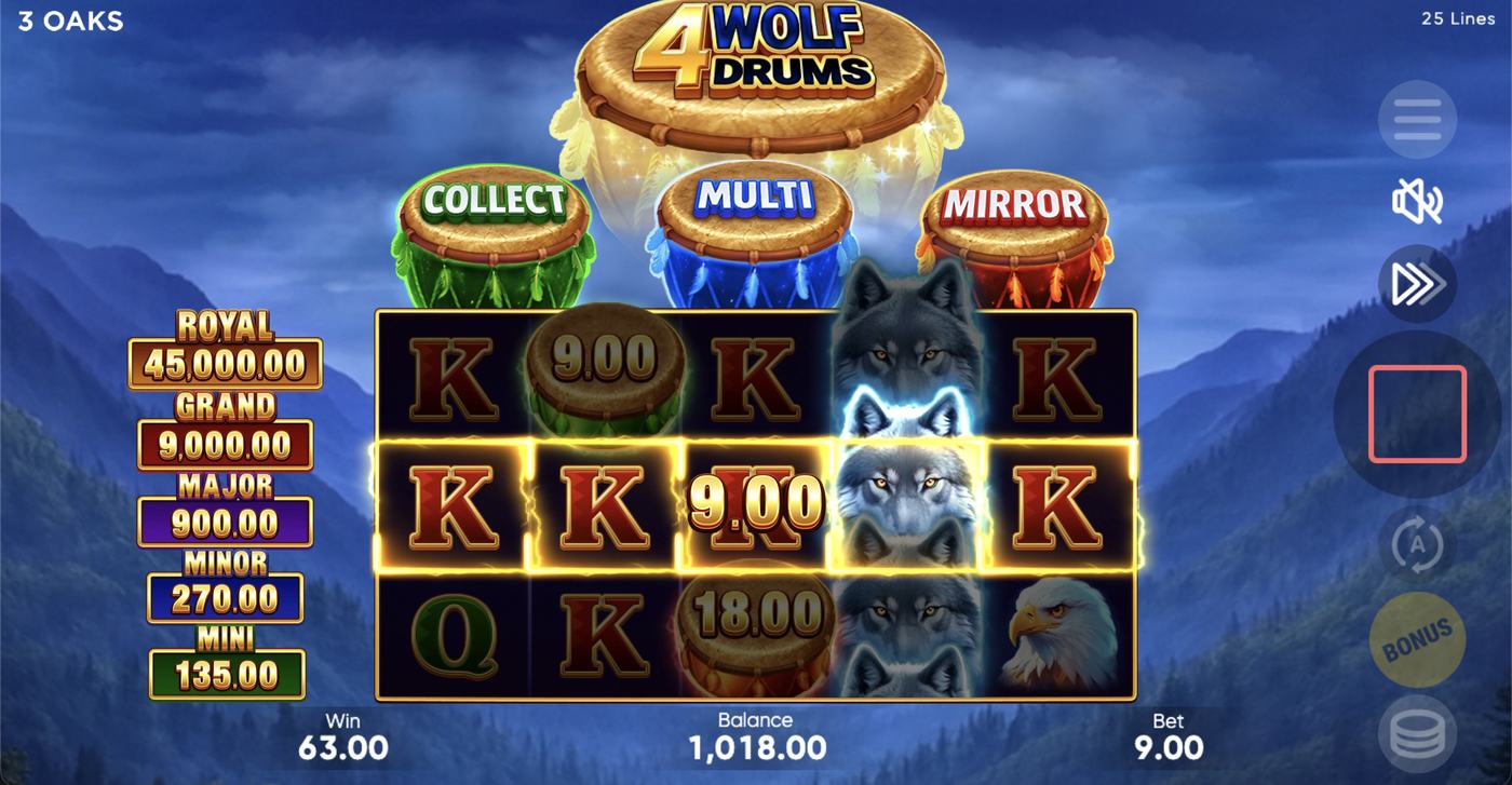 4 Wolf Drums: image of winning