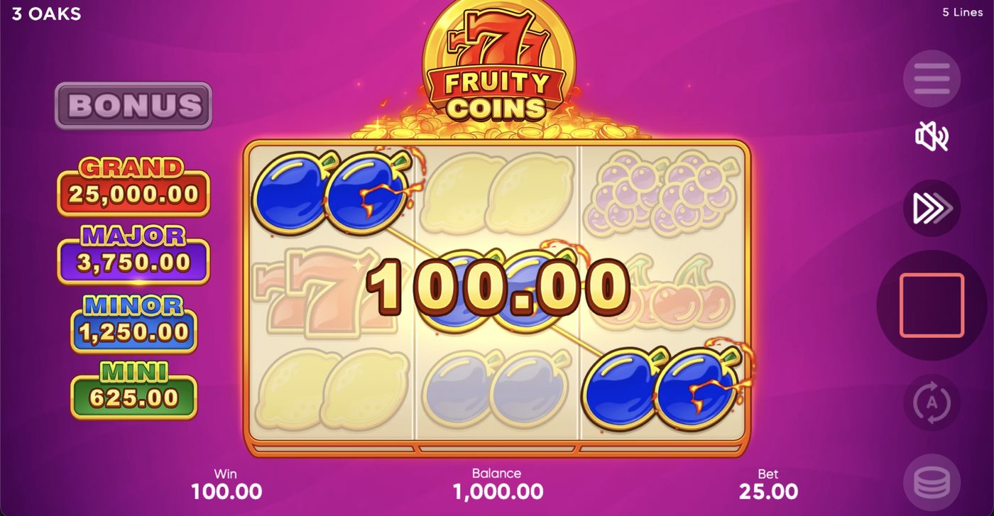 777 Fruity Coins: image of winning