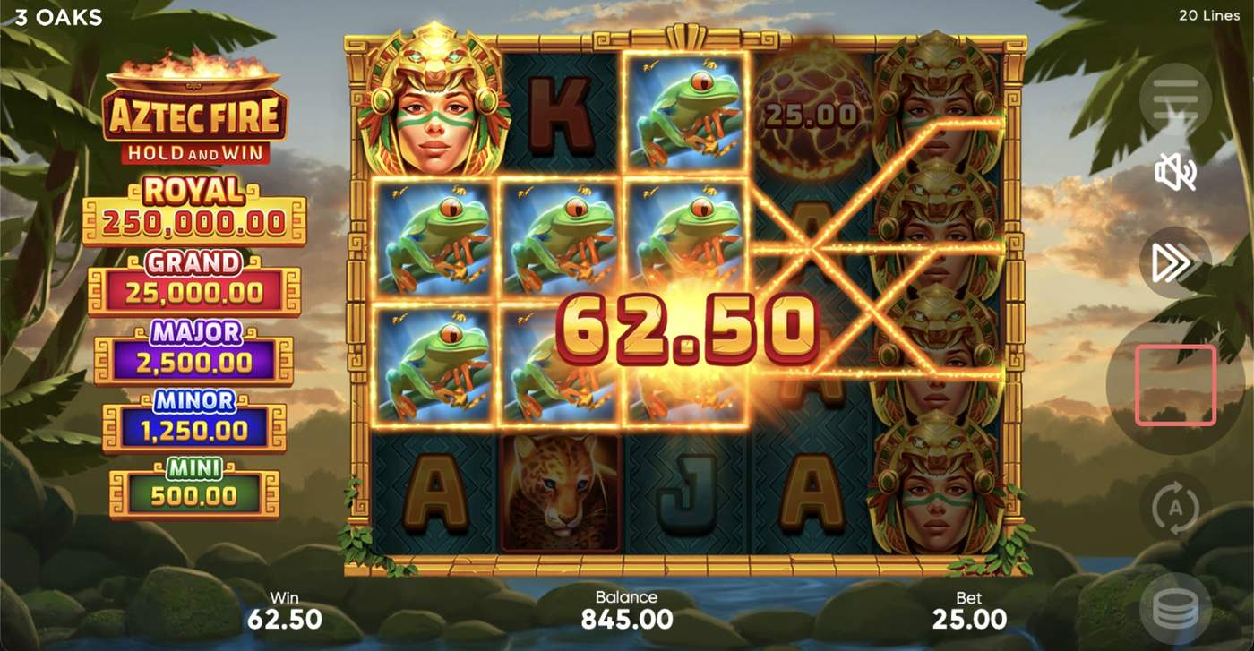 Aztec Fire: Hold and Win: image of winning
