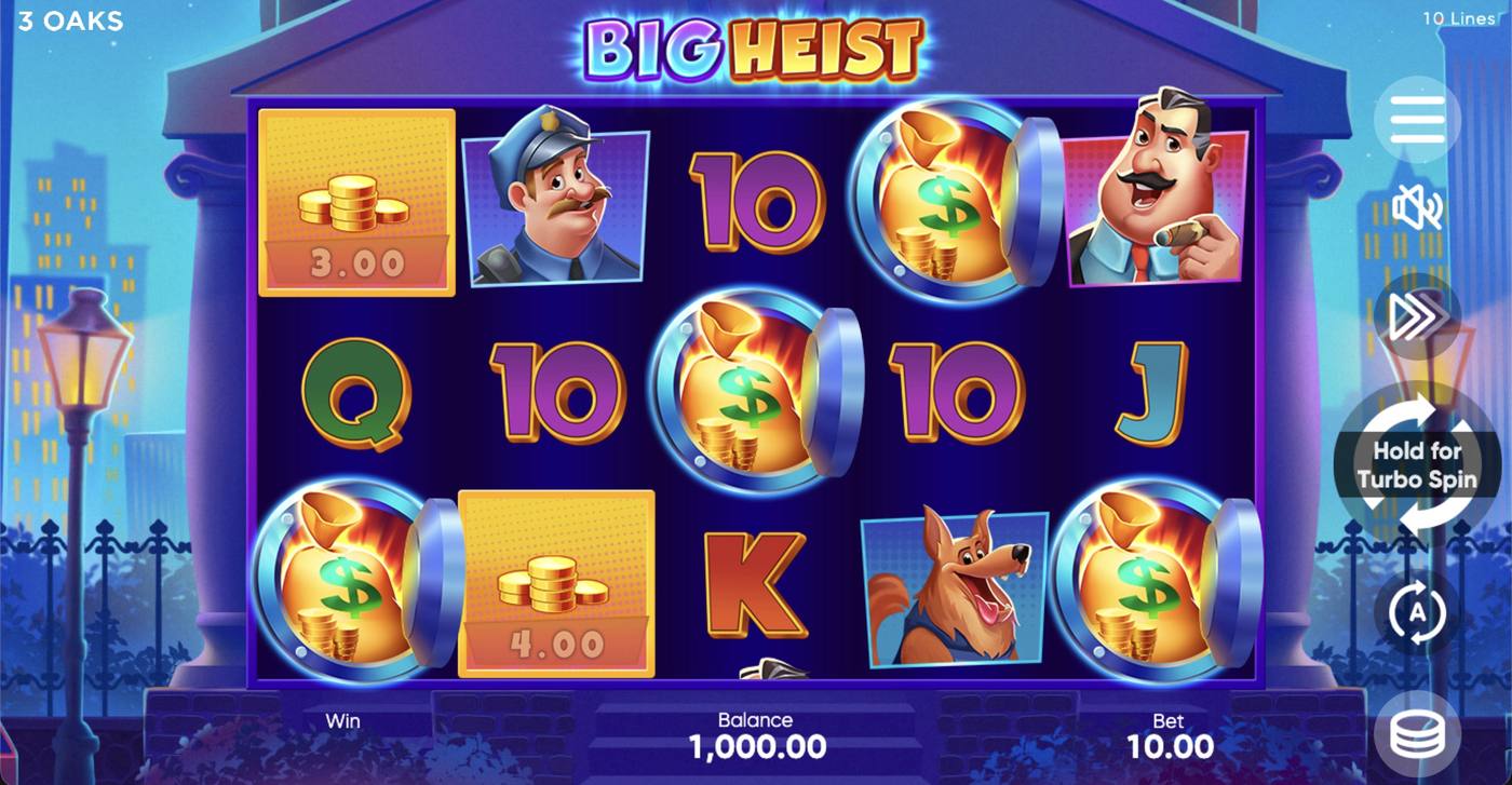 Big Heist: image of main menu