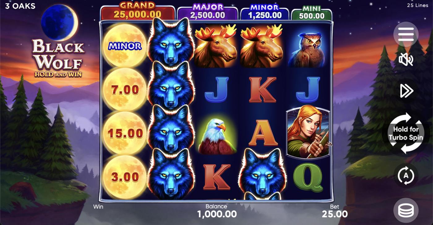 Black Wolf: image of main menu