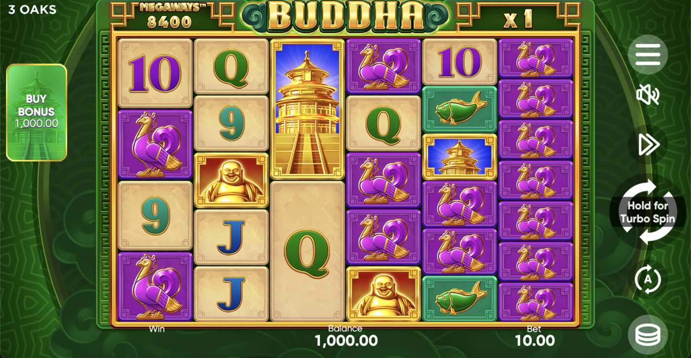 Buddha Megaways: image of main menu