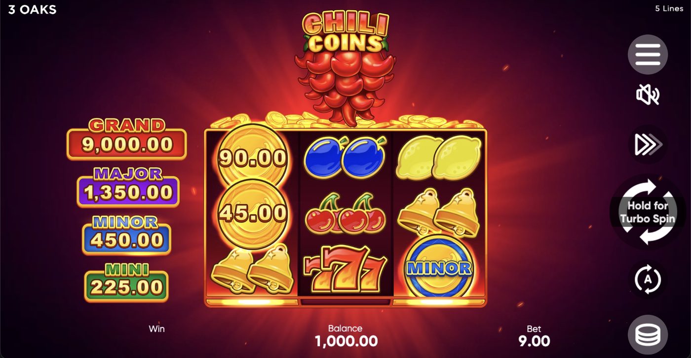 Chili Coins: image of main menu
