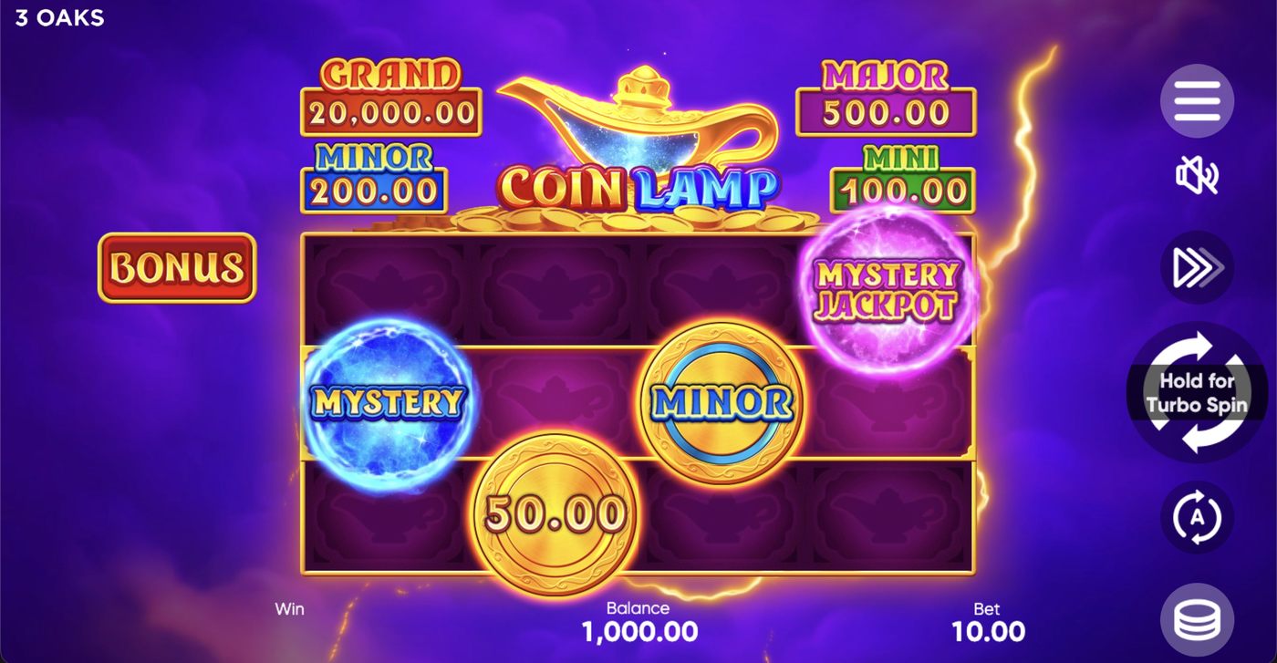 Coin Lamp: image of main menu