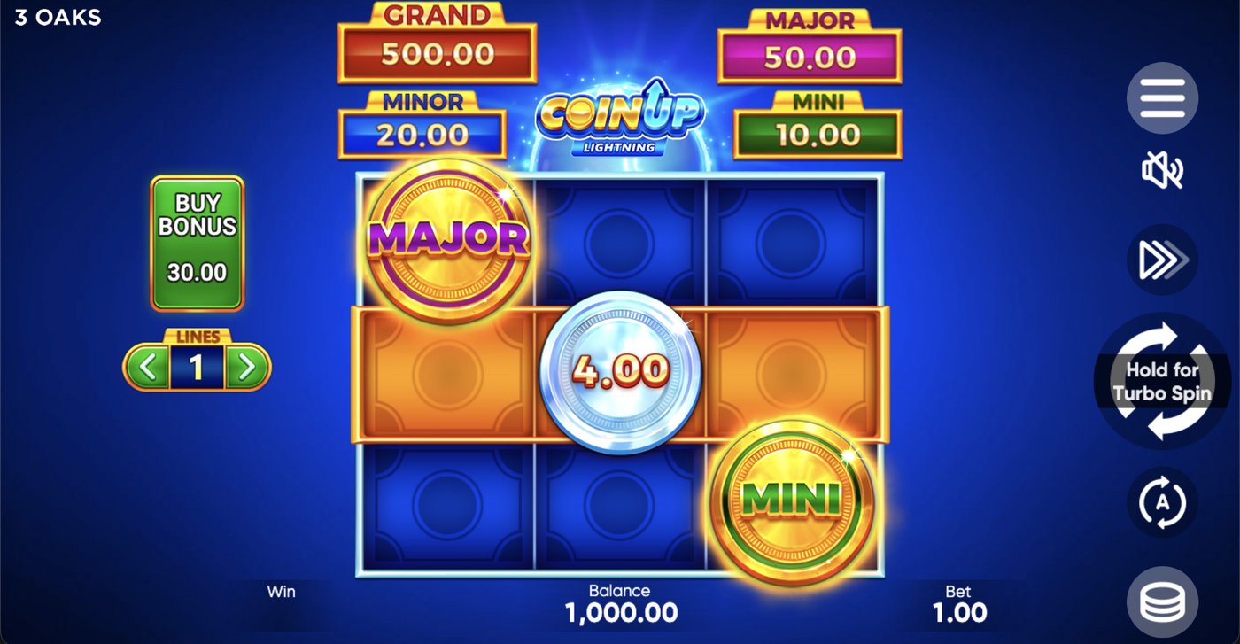 Coin UP: Lightning: image of main menu