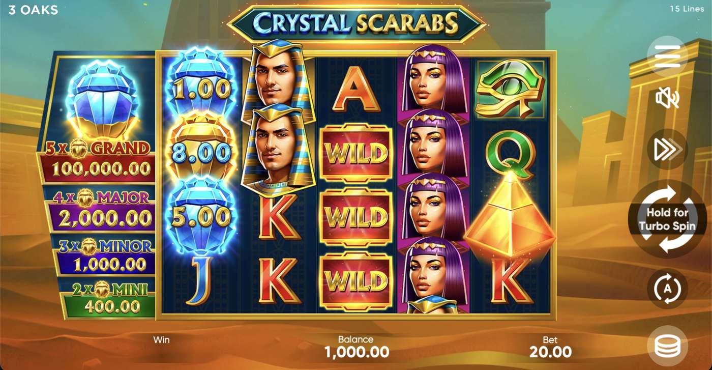 Crystal Scarabs: image of main menu