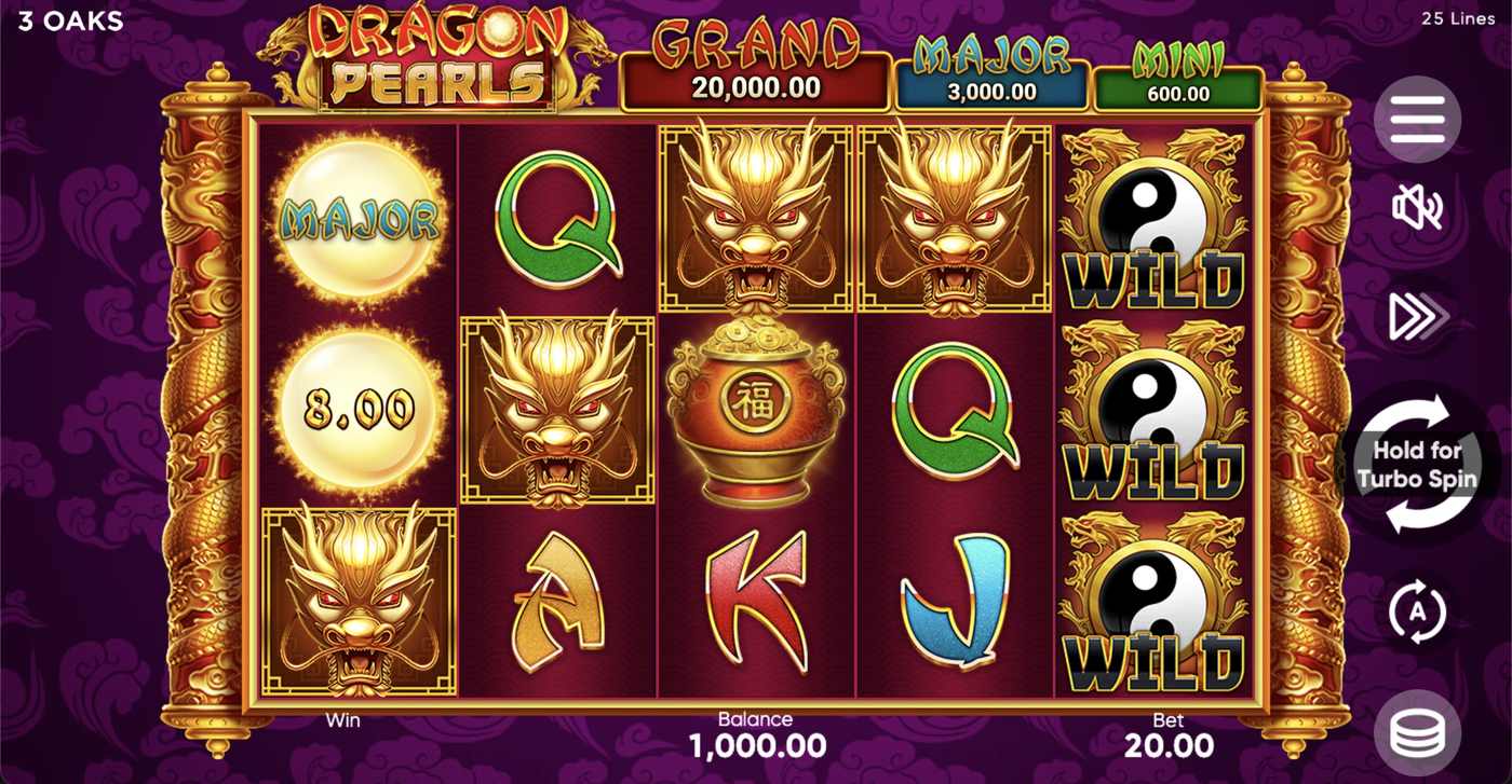 Dragon Pearls: Hold and Win: image of main menu