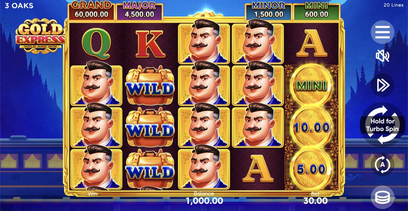 Gold Express: image of main menu
