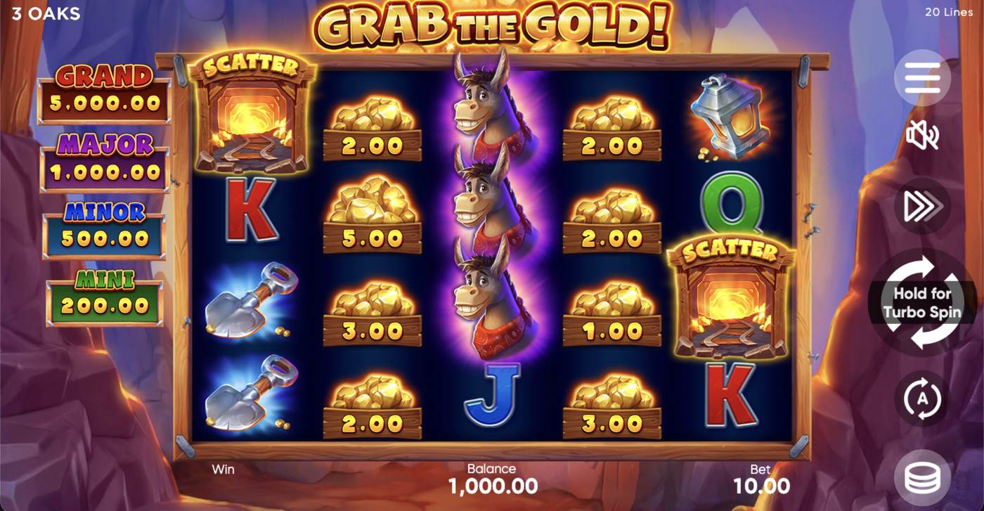 Grab the Gold!: image of main menu