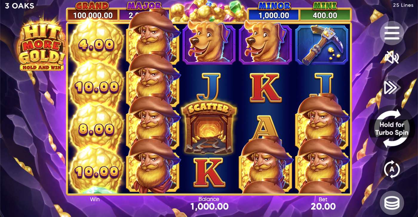 Hit More Gold!: image of main menu