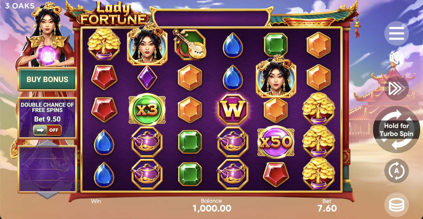 Lady Fortune: image of main menu