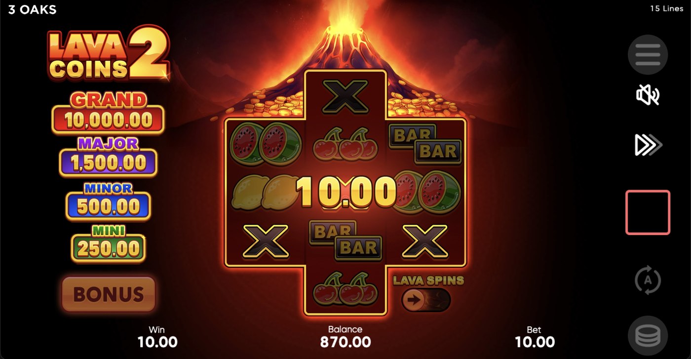 Lava Coins 2: image of winning