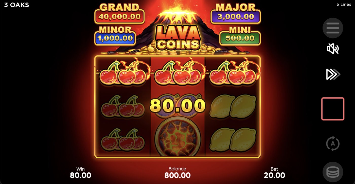 Lava Coins: image of winning