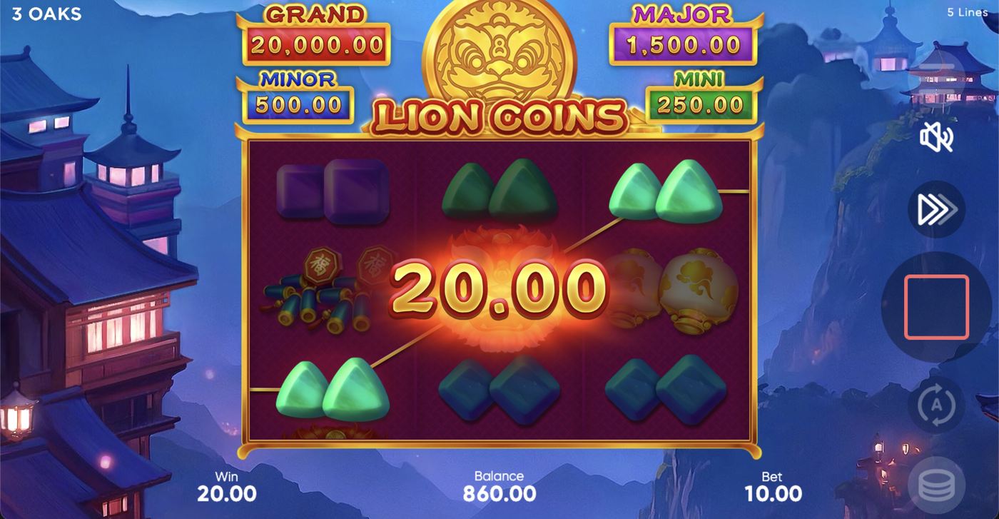 Lion Coins: image of winning
