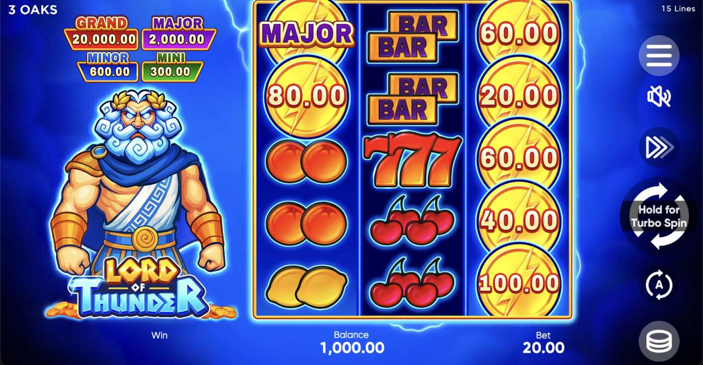 Lord of Thunder: image of main menu