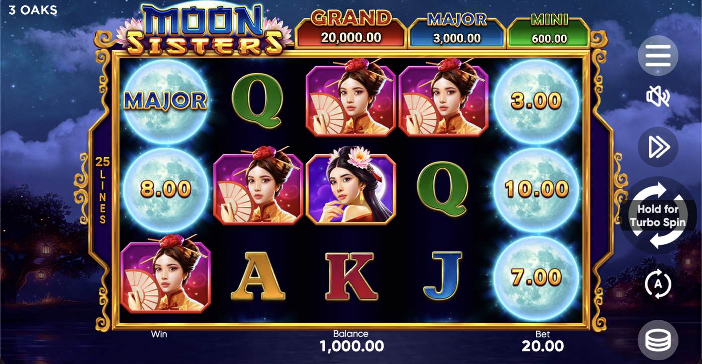 Moon Sisters: image of main menu