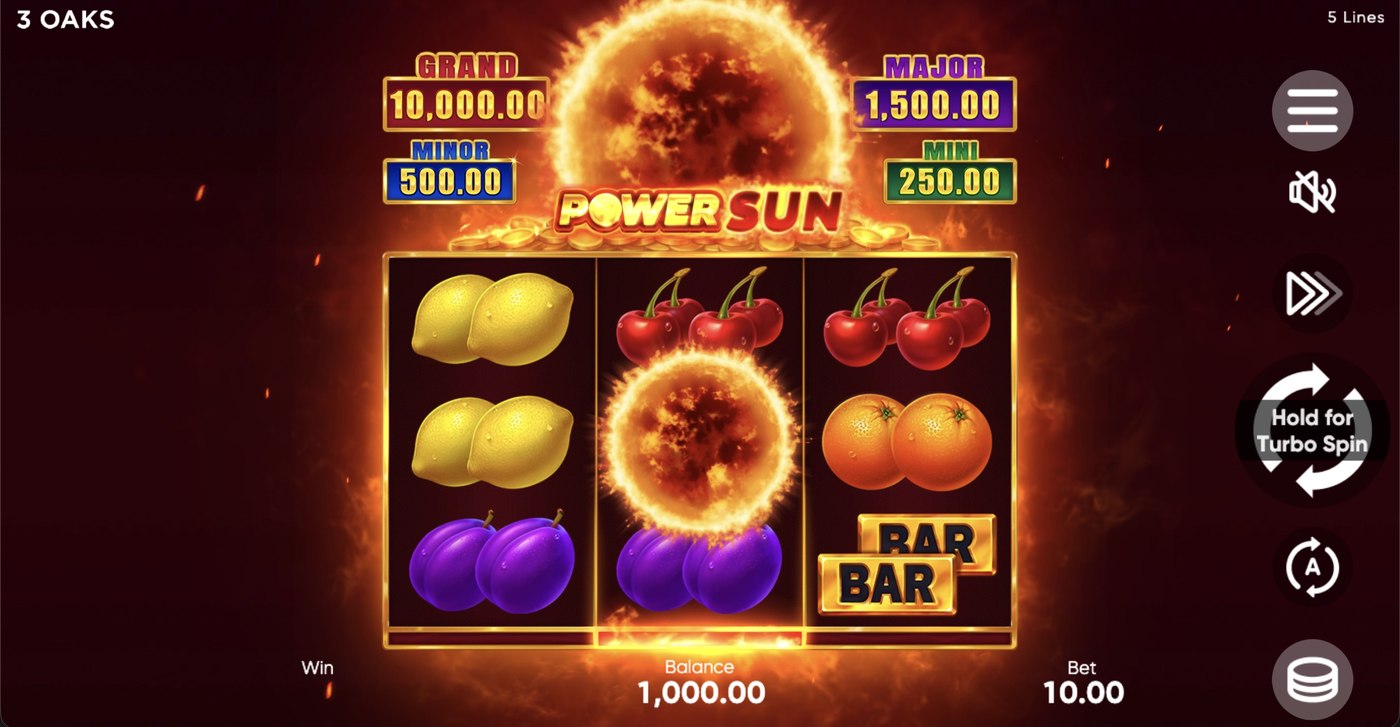 Power Sun: image of main menu
