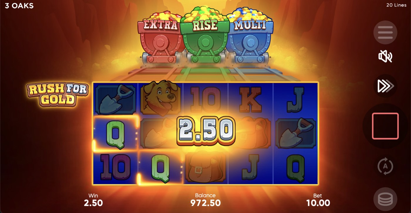 Rush for Gold: image of winning