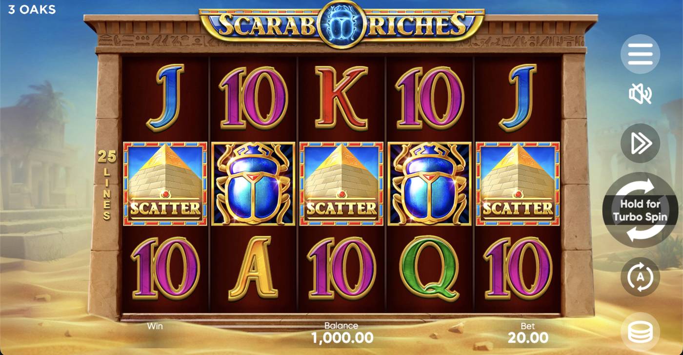 Scarab Riches: image of main menu