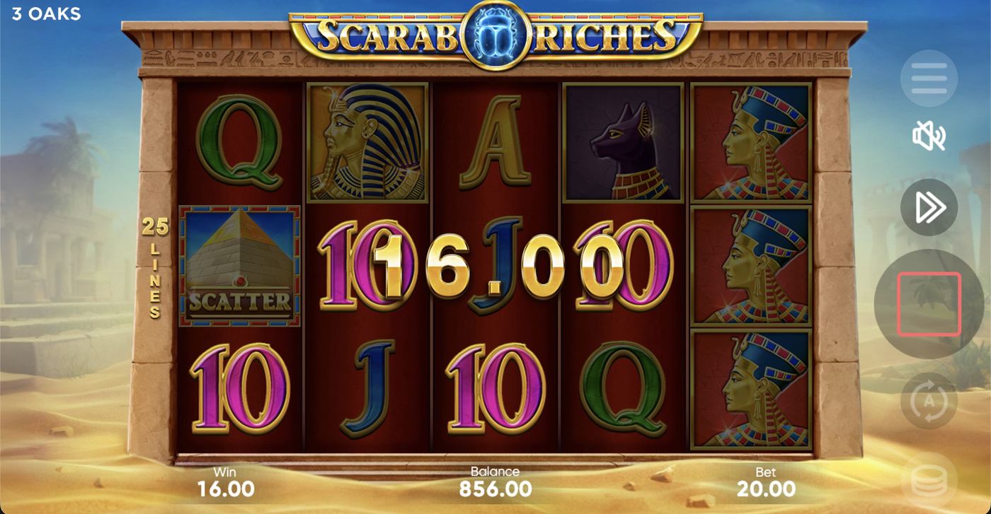 Scarab Riches: image of winning