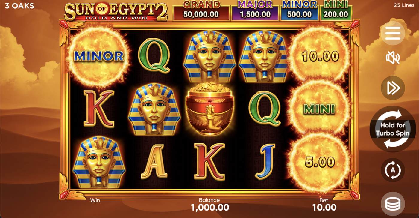 Sun of Egypt 2: image of main menu